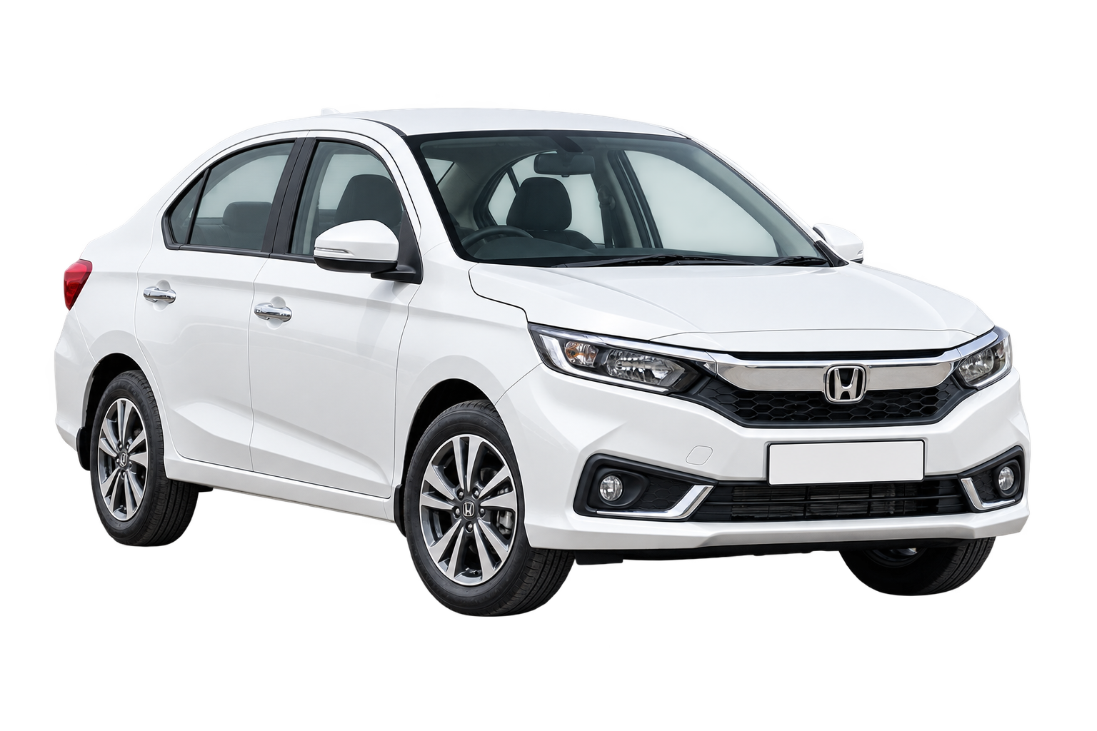 Honda Amaze taxi without visible registration plate